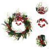 Artificial Christmas Wreath Decoration Seasonal Garland with Red Berries Green Winter