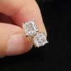 Серьги-гвоздики Huitan Cushion Cut Crystal Cub Zirconia для женщин, простые, универсальные, аксессуары для прокалывания ушей, лучший подарок, модные украшения