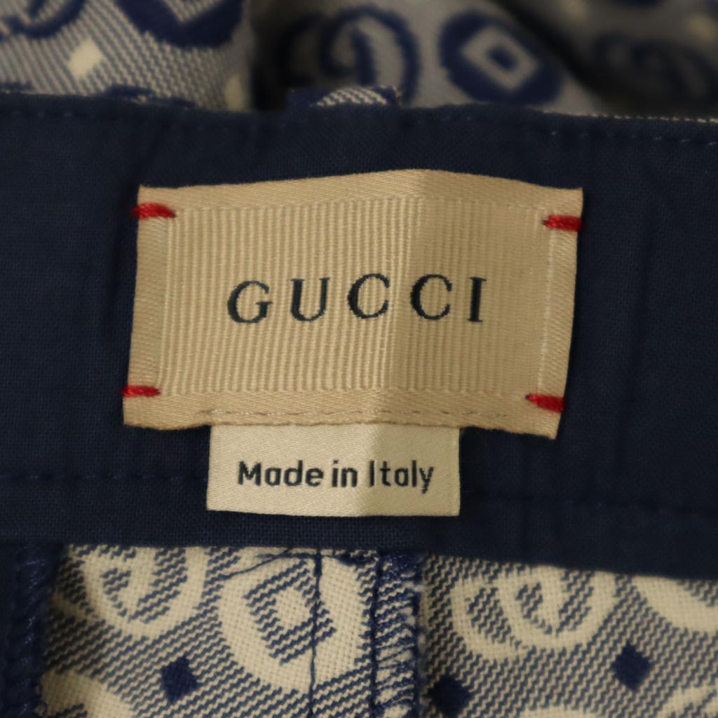 Gucci Сделано в Италии Полный логотип Длинные брюки 8 Темно-синий С вешалкой Детские Б/У