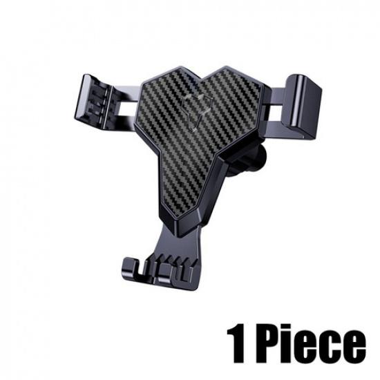 Carbon Fibre Gravity Mobile Cell Phone Stand Car Air Vent Mount Holder Support
