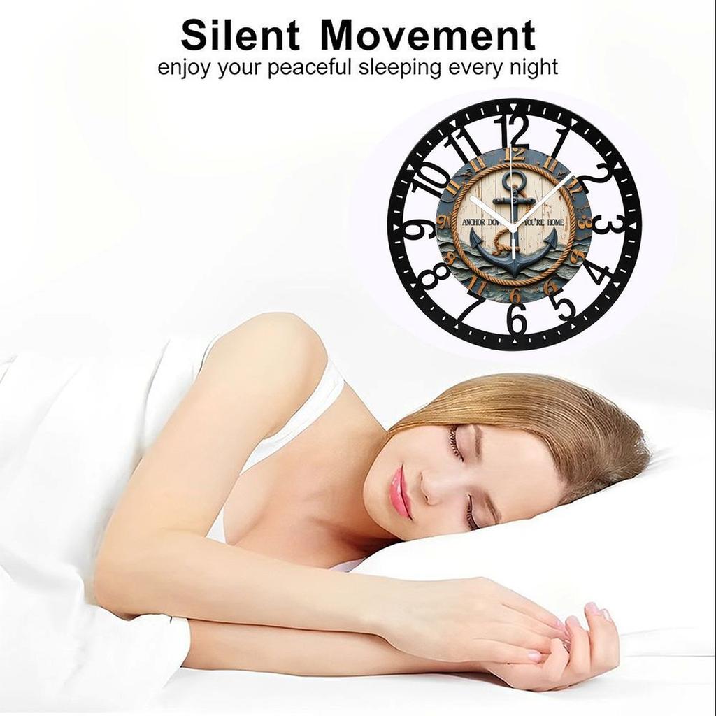 Premium 25cm Circular Iron Wall Clock for High-End Decor