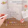 Minimalist Transparent Acrylic Mini Memo Board - Portable Creative Writing Pad for Students