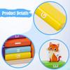 Wooden Building Blocks Set,Stacking Color Shape Sorting Toys with Cat for Toddlers School