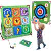 Golf Game Mat Set, Golf Digital Jiugongge Ball Target Throwing Competitive Outdoor Toy