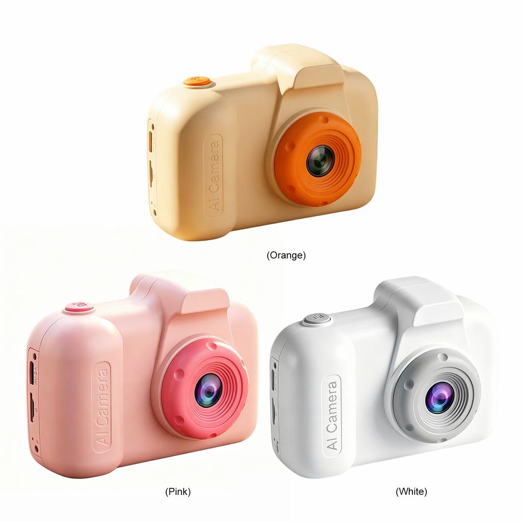 AI Kids Camera HD Dual Lens with AI Voice Chat & Object Recognition Mini Portable Kids Camera Gift for 3-8 Years Old Girl