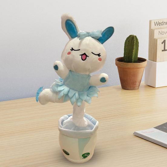 Электрическая танцующая игрушка Подсолнух повторяет то, что вы говорите, запись, поющая плюшевая игрушка в горшке, развивающая интерактивная плюшевая музыкальная игрушка для малышей