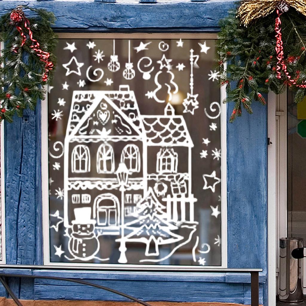 Christmas Glass Window Decoration Window Stickers Electrostatic Stickers Pvc Snowflake Decoration Window Stickers