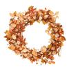 Fall Wreath with Artificial Wheat Ears Leaves Berry Branches   Wreath for Door Window Wall Farmhouse