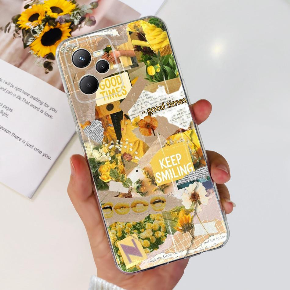 Чехол для Realme C35 RealmeC35 C 35 4G RMX3511 Модный Крутой Узор Мягкий Силикон ТПУ Чехлы для Телефона