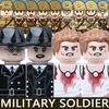 Солдатские фигурки для сборки во время Второй мировой войны, армейский японский воин, медицинская сестра, офицер, шлемы пехоты, кубики с УФ-печатью, игрушки