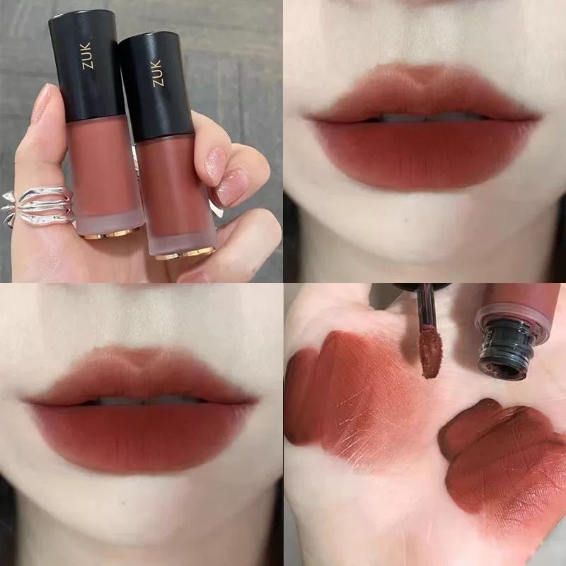 Small Waist Lip Lacquer Lip Mud Matte Finish Velvet Long Lasting and Does Not Fade No Stain on Cup Lipstick Student Cheap White