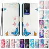 The Butterfly Family Luxury Painted Leather Case Wallet Book Style Cover for TCL 305,306,403,501,TCL 30,30 Plus,30 XE 5G,201,20 R,40R,TCL 40 SE...