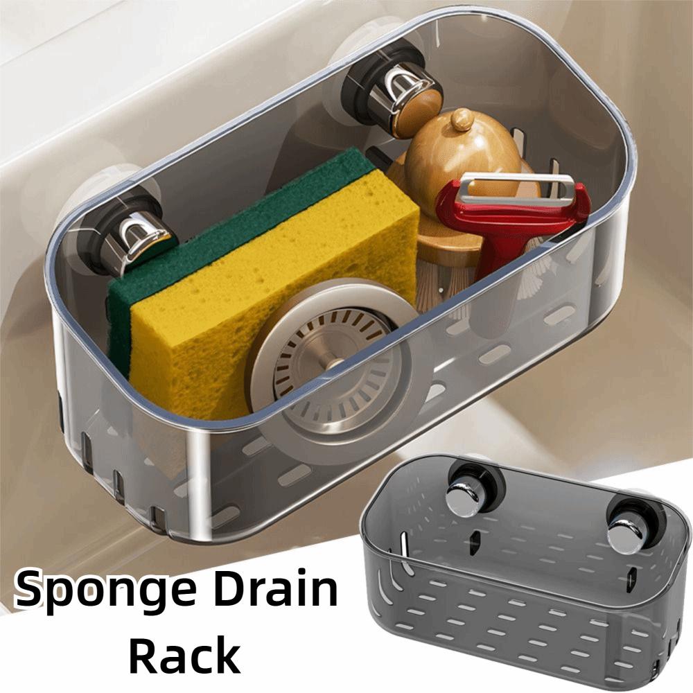 Detachable Sponge Drain Rack Hollowed Sink Sponge Stand Cleaning Supplies Storage