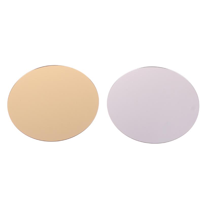 Круглый зеркальный стеклянный поднос, акриловые круглые тарелки для свечей, украшение для свадебного стола, большая емкость, плитка для блюд