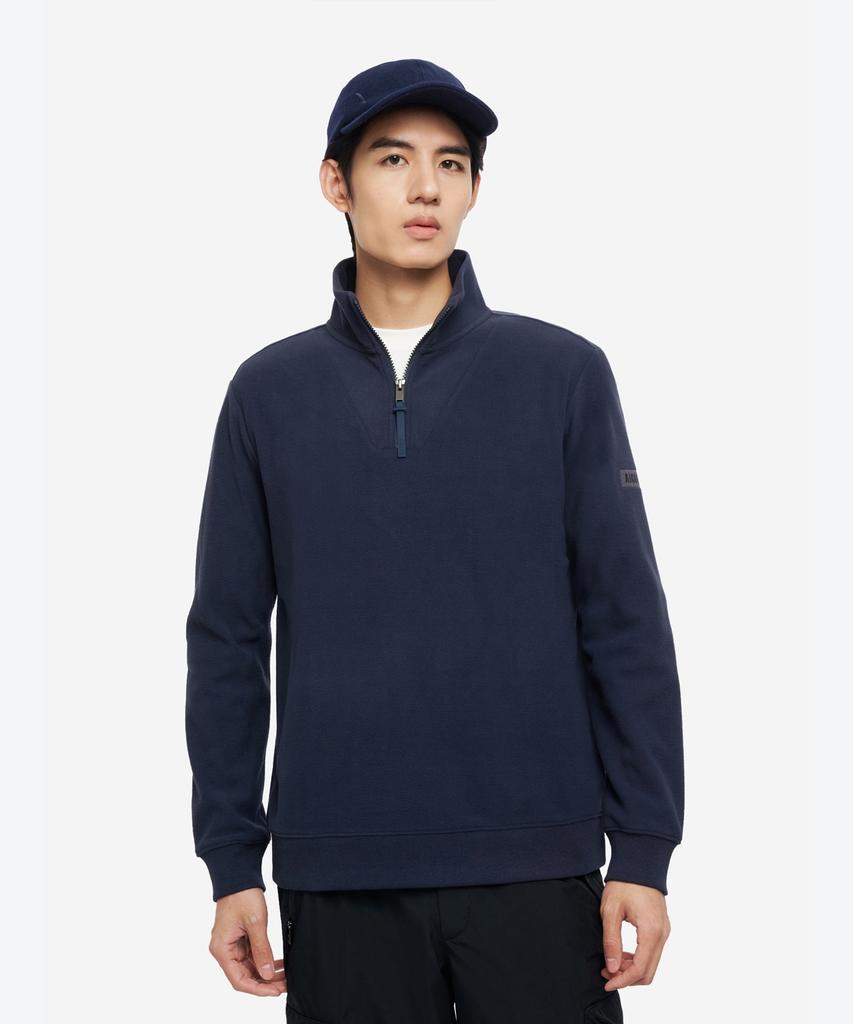 Aigle Men'S Half Zip Micro Fleece Pullover Aaw25Mfle022Emp