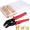 Набор обжимных инструментов, Изолированные обжимные инструменты 0.5-1.5/1.5-2.5/4-6мм² Обжимной инструмент, Инструмент для обжима проводов с 380шт Кабельными соединителями Подходит для 2.8мм,