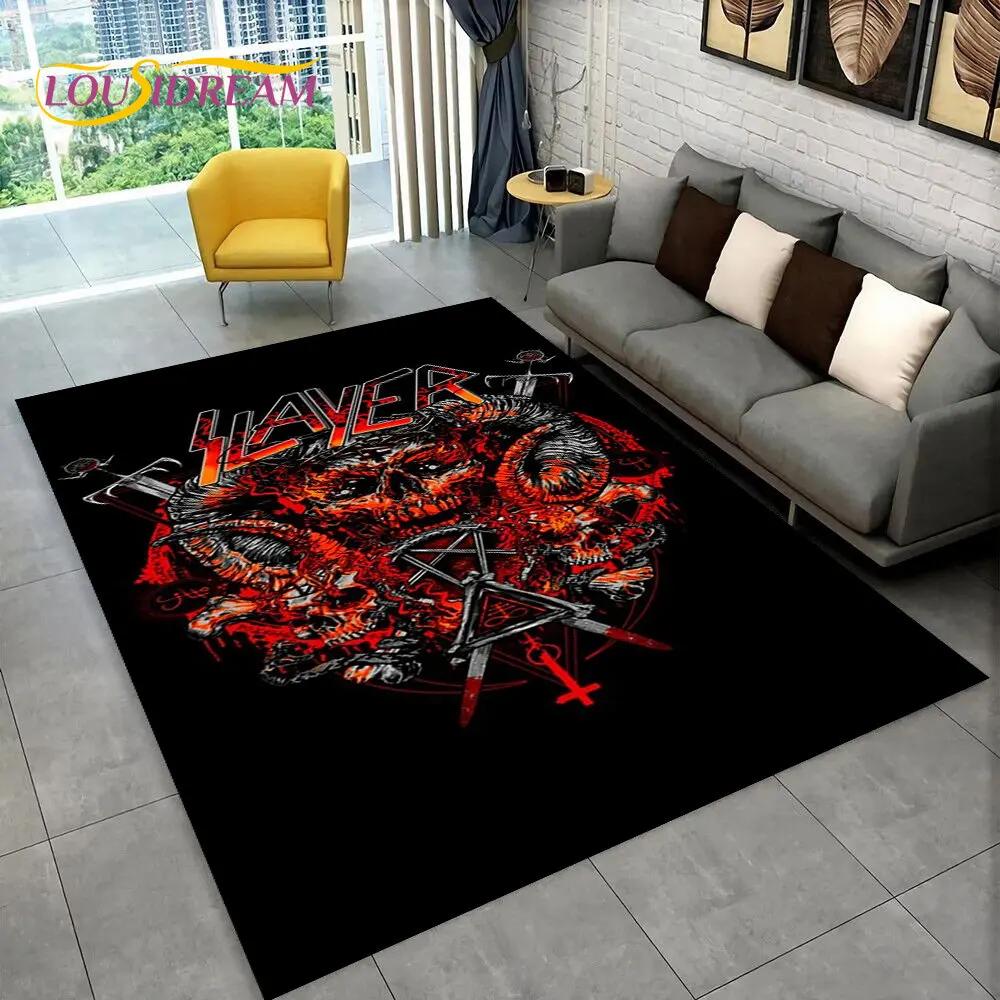 Slayer Heavy Metal Band Музыкальный коврик, коврик для дома, гостиной, спальни, дивана, коврик для двери, детский игровой нескользящий напольный коврик