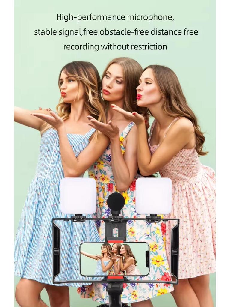 Рамка-стабилизатор для мобильного телефона с двойной подсветкой для горизонтальной и вертикальной съемки