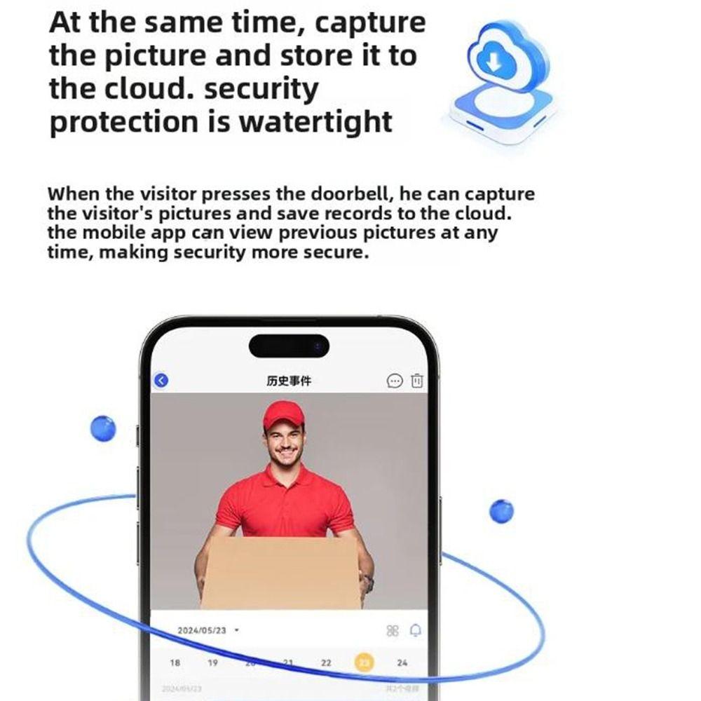 Rechargeable WiFi Video Doorbell Low-power Video Intercom Bell Wireless Doorbell Home Security