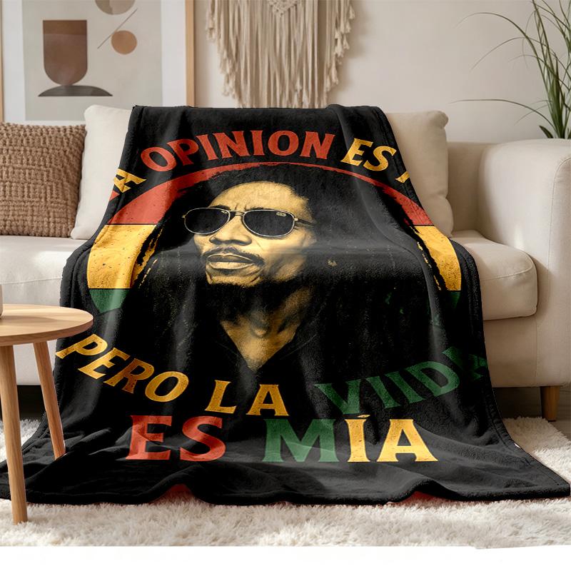 Bob Marley Soft and comfortable flannel Suitable for sofas living rooms outdoor camping travel and also makes a great anniversary gift