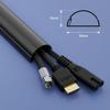 Goulotte Électrique - D-Line - Demi-Cercle - 8x 1m - Noir - PVC