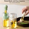 2 in 1 Measuring Oil Bottle Heat Resistant Barbecue Spray Bottle Kitchen Oil Bottle  Kitchen