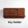 Okley Key Holder for Home | Wooden Key Holder for Wall Key Chain Holders for Wall | Key Hanger (7 Hooks) (Oak)