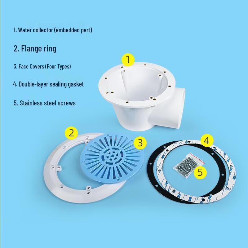 Jundingying QH75-90 Основной слив и впускной патрубок для бассейна