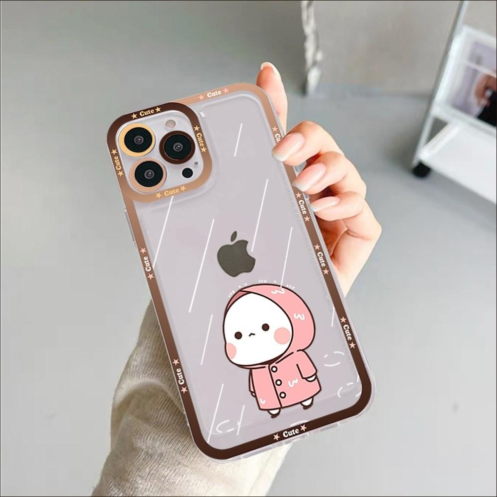Bubududu Panda Phone Case For iPhone 11 12 13 14 Mini Pro Max XR X XS TPU Clear Case For 8 7 6 Plus SE 2020
