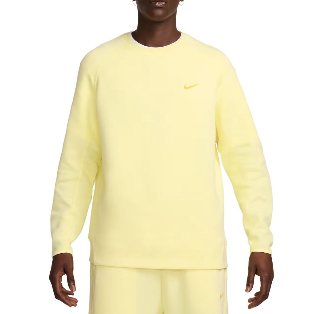 Nike Nocta Tech Fleece Удобный пуловер с круглым вырезом и длинными рукавами, унисекс толстовка FD8458-821