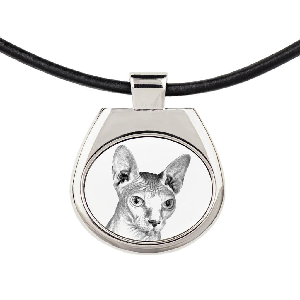 Sphynx – Cat necklace, personalized pendant with a photo | Art-Dog