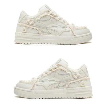 Туфли на толстой подошве белого цвета, модные туфли на плоской подошве с грубой кромкой для женщин, удобные вулканизированные туфли, новые дизайнерские кроссовки для женщин