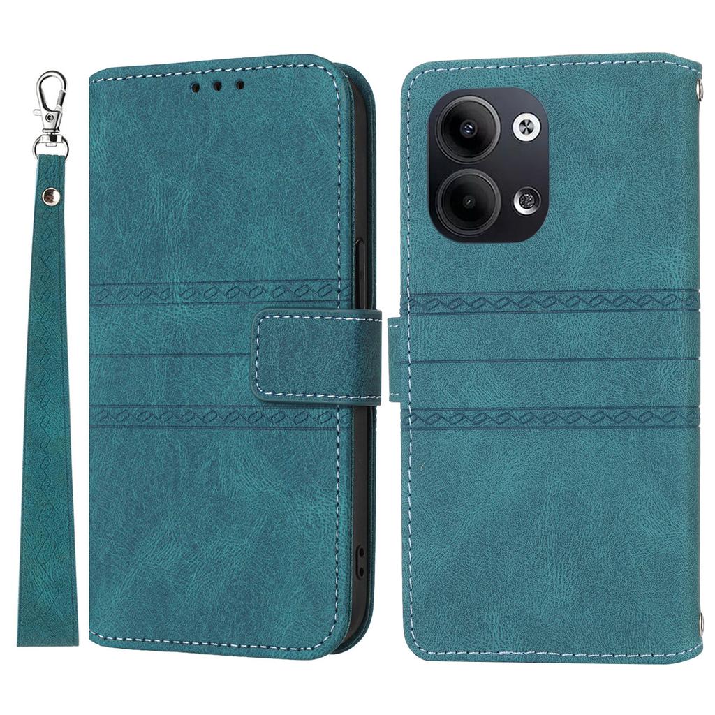 Для Oppo Reno13 5G (Глобальный) Чехол-кошелек из кожи с тиснением, приятный на ощупь, чехол для телефона