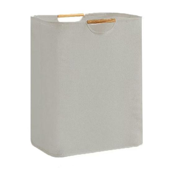 Yousheng Laundry Hamper Storage Basket with Bamboo Handle Foldable Design Large Capacity Waterproof Fabric Clothes Hamper Laundry Basket