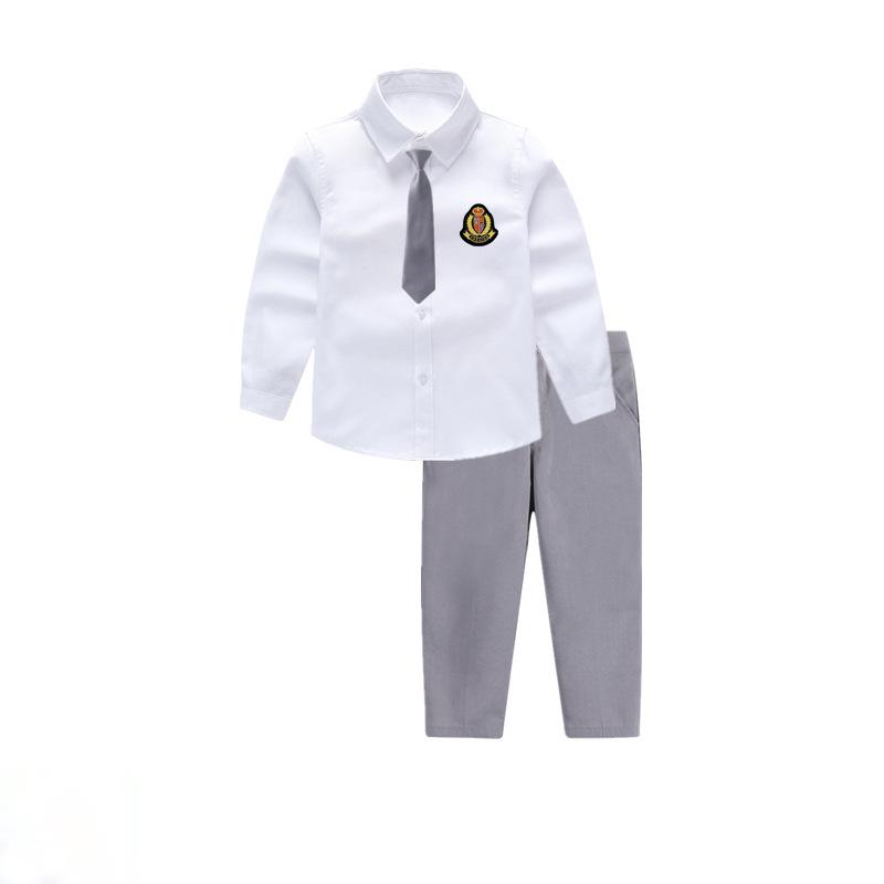 Белый школьный костюм с длинным рукавом для мальчика – Универсальная одежда для выступлений ко Дню защиты детей 1 июня