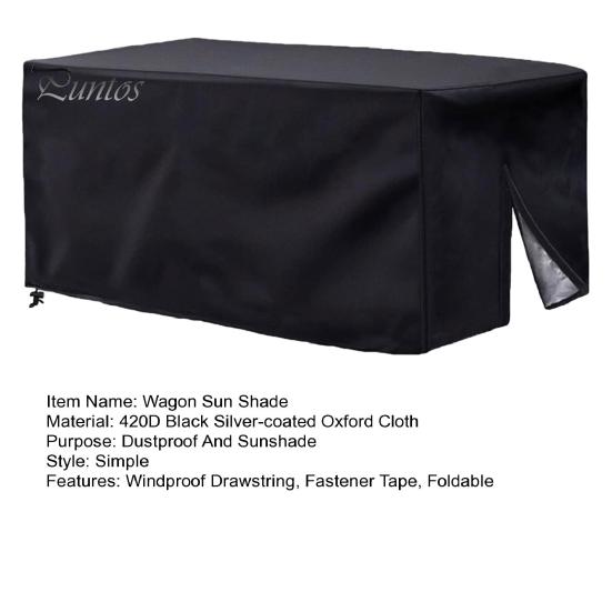 Вагон-тележка от солнца, водонепроницаемая ткань Оксфорд, ветрозащитный шнурок, застежка-лента, складная четырехколесная тележка для кемпинга, защитная крышка от пыли и ультрафиолета