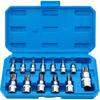 13pcs Torx Sockets Star Socket Kit Hex Socket CRV Sockets 1/4inch,3/8inch & 1/2inch Drive For Hand Use Work T8-T70 H2-H14