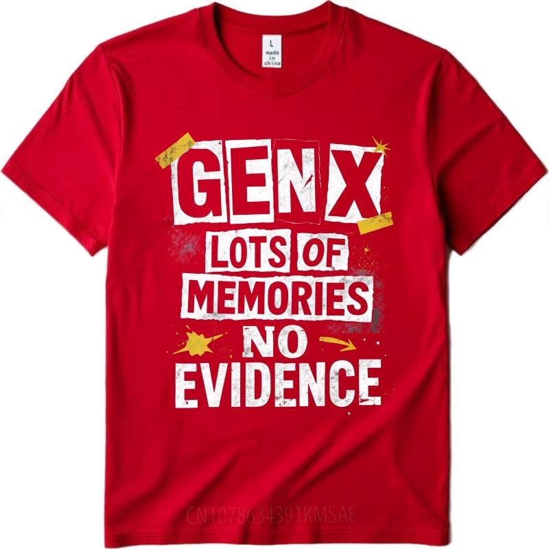 Cool For Unisex Summer tshirt Gen X Lots Of Memories No Evidence Short Sleeve Breathable Round Neck For Her Tee Shirt