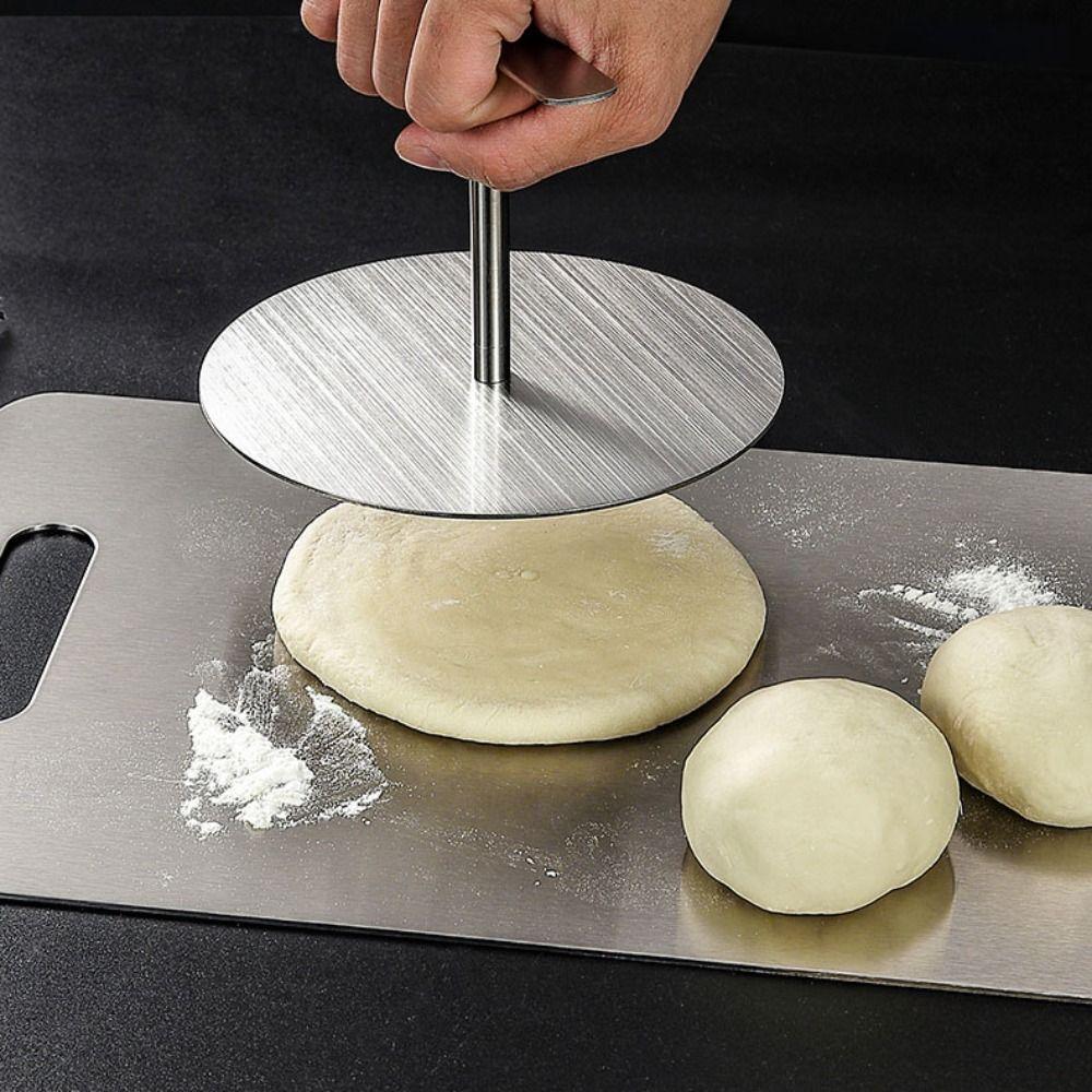 Stainless Steel Dough Presser Handheld Hamburger Meat Pressing Tool Household Patties Smasher Pie
