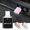 1 шт. Мини-конвертер-адаптер для зарядки автомобиля Type-C на USB 3.0 с логотипом AMG для Mercedes Benz AMG A B C E G CLA W211 W203 W204