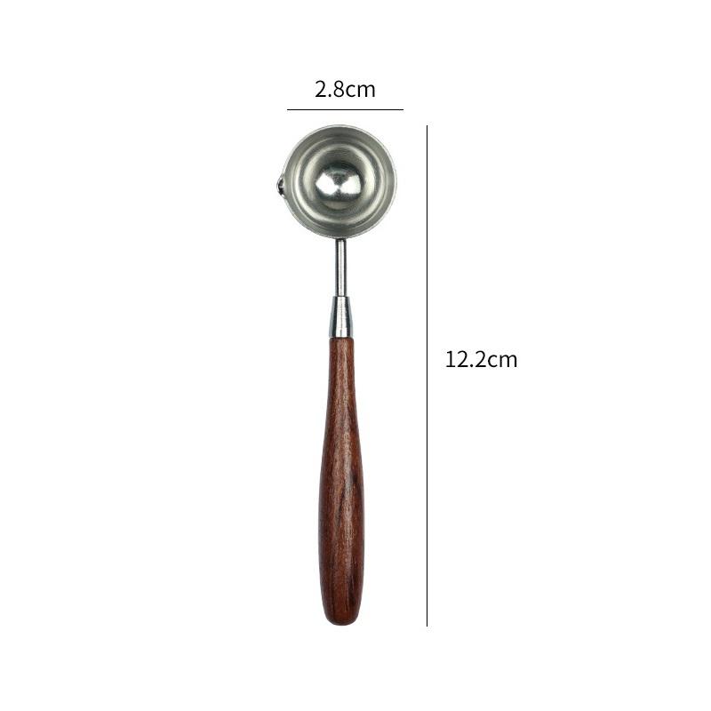 1 шт. Ретро-ложка для сургуча с деревянной ручкой, самодельная ложка для плавления лака, для восковых гранул, пригласительных открыток, украшений