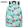 SUNBORLS рюкзак женский рюкзак в этническом стиле с ветровым принтом и цветочным принтом, водостойкий нейлон, большая вместительная дорожная женская сумка, школьная сумка для студентов