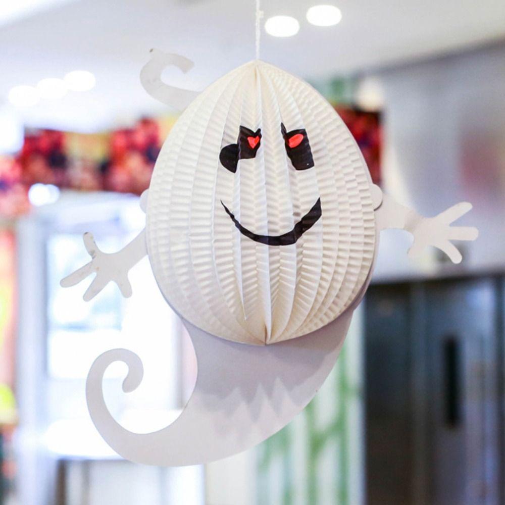 Bat Halloween Party Prop Spider Pumpkin Lantern Festive Halloween Paper Pendant  Kids Gift