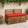 2 piece bench cushion set SOEST 100percent  polyester red 110 x 50 x 8 cm