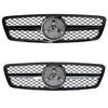 For Mercedes C-Class W203 2000-2006 Front Grill Grille Mesh ABS Black Chrome Car Grille  Tuning Accessories Facelift