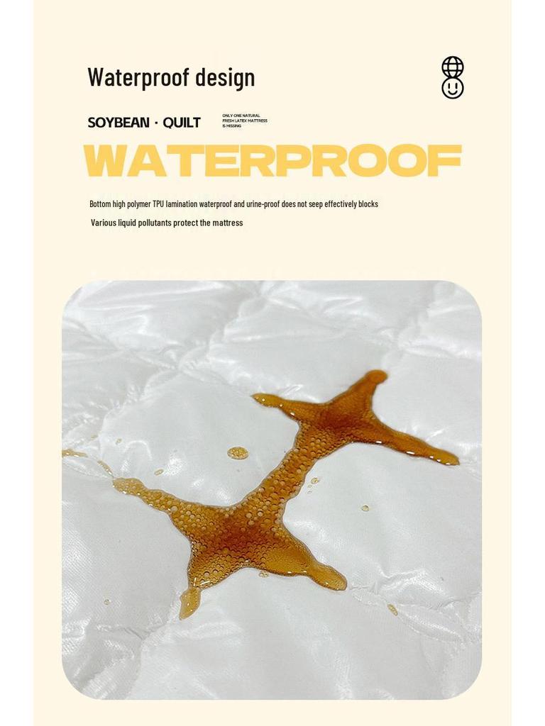 Class A Pure Cotton Quilted Waterproof Non-Slip Antibacterial Fitted Mattress Protector for Hotel and Home Use