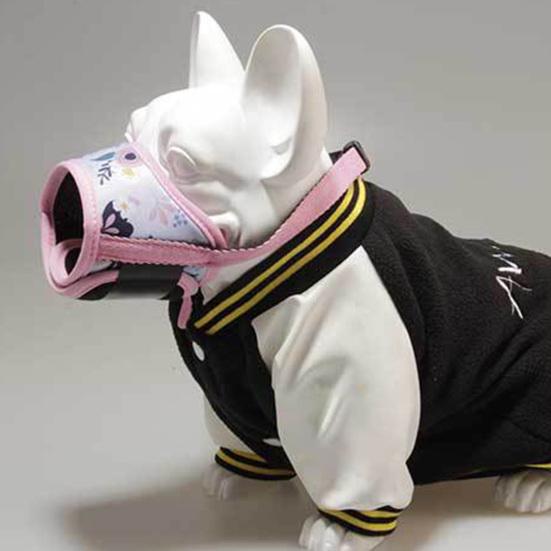 Намордник для собаки с принтом, дышащие мягкие намордники для щенков, антилай, крышка для рта, домашнее животное