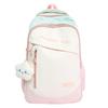 Contrast Color Backpack Junior High School Students' Large Capacity Schoolbag Women's Ridge Protection Backpack