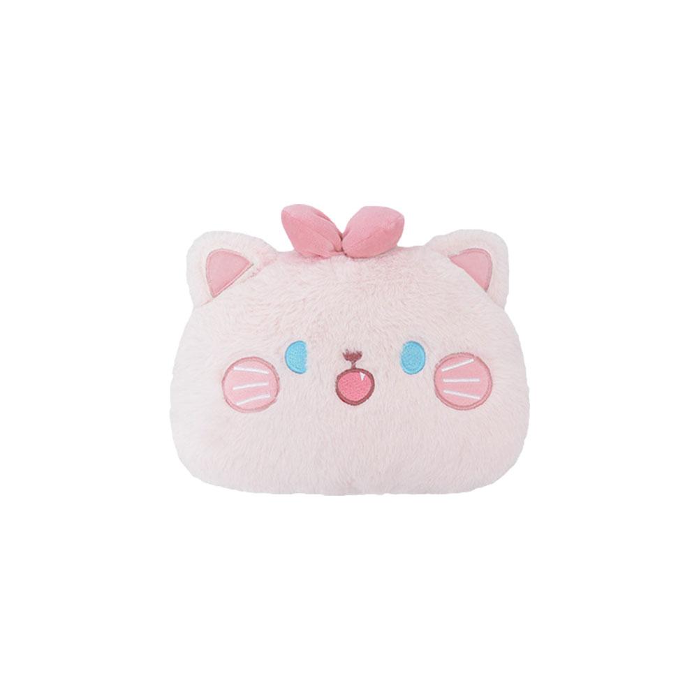 Подушка для шеи в машину, симпатичная плюшевая мультяшная подушка с бантом в виде медведя, подушка для отдыха в дороге, подушка для шеи, подголовник, кавайные аксессуары для салона автомобиля