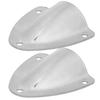 2pcs Clam Shell Vent Cable Pass Through Protective Cover Polished Stainless Steel Hardware for